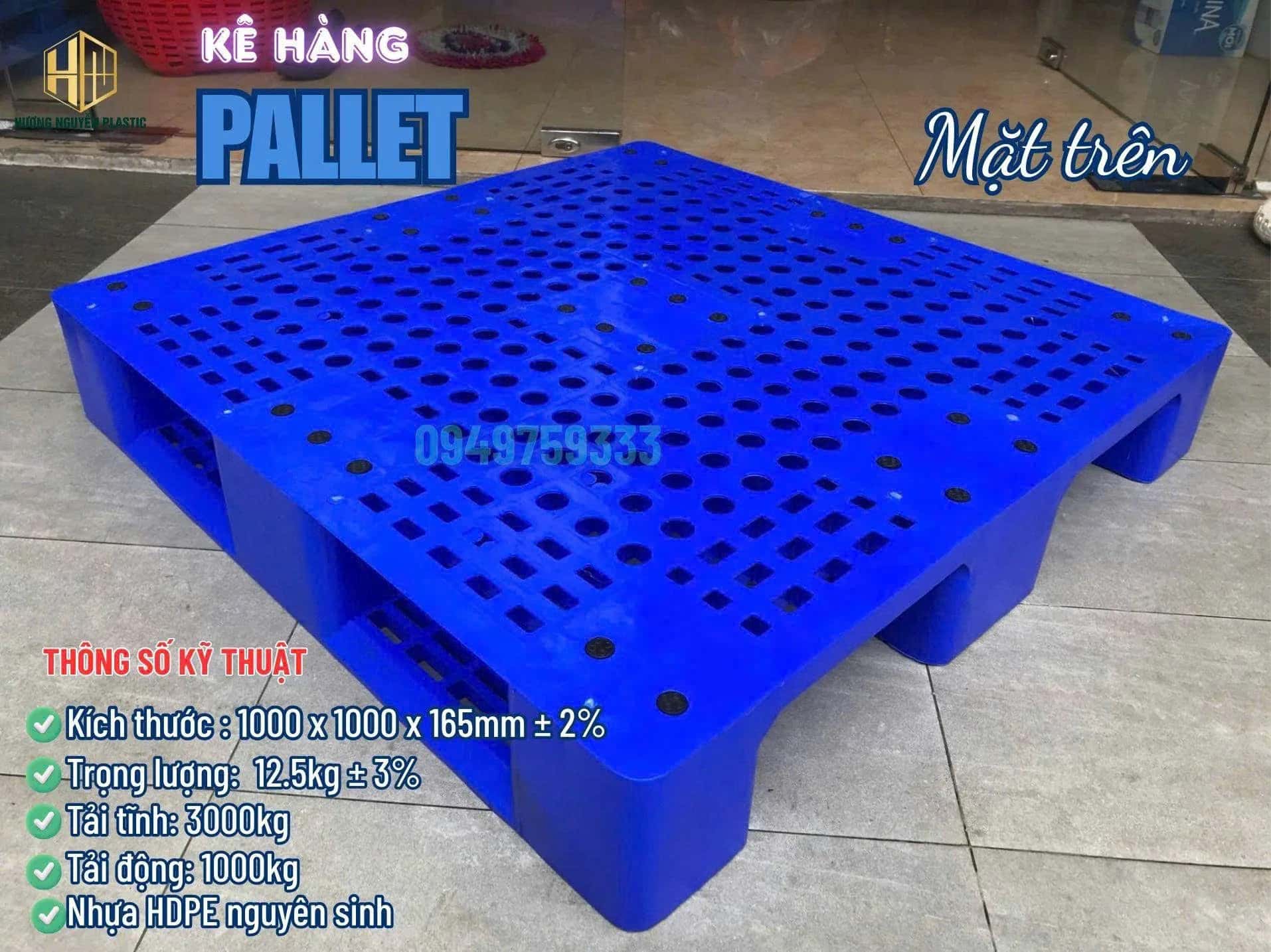 Pallet Nhựa 3 Chân Mặt Lưới