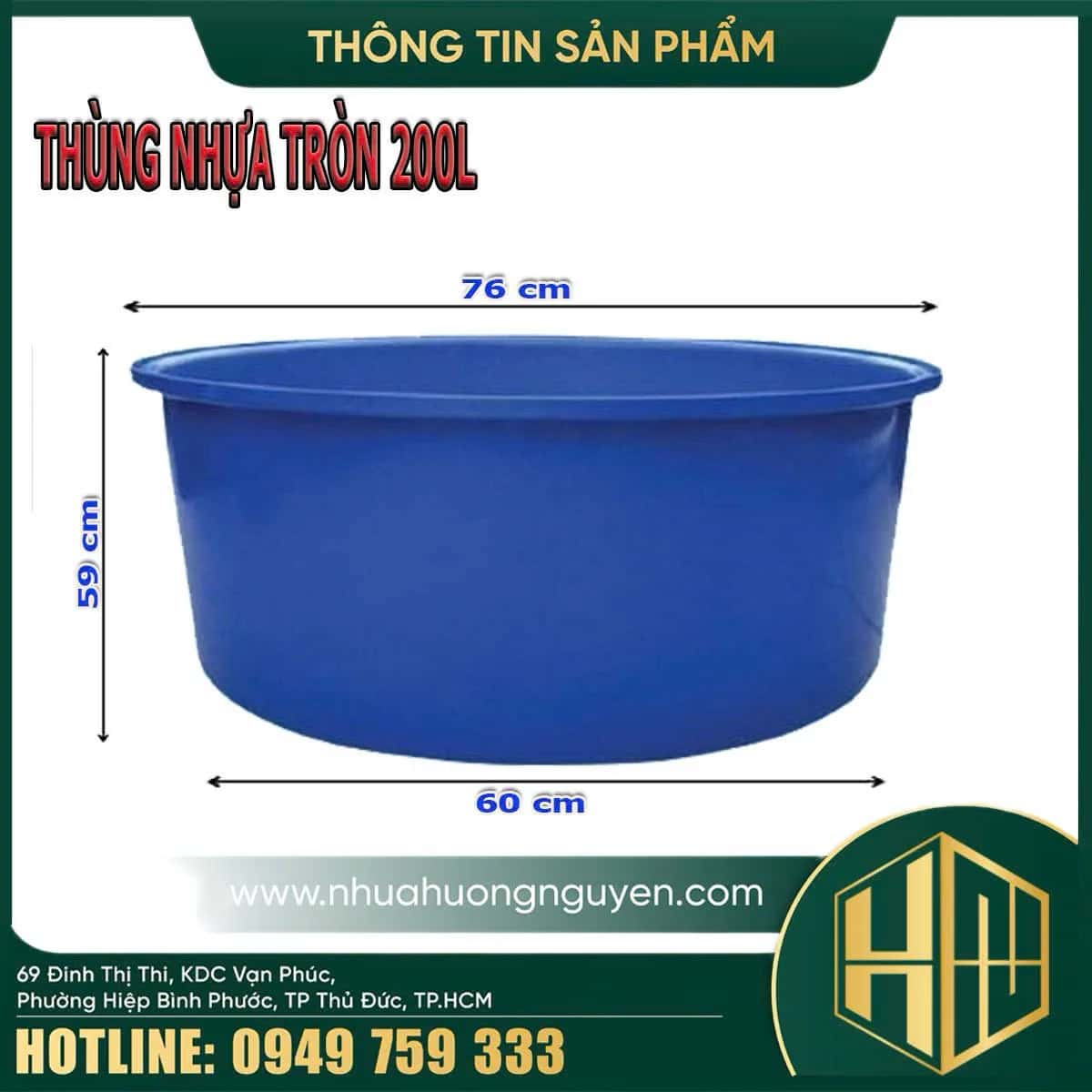 Thùng Nhựa Tròn