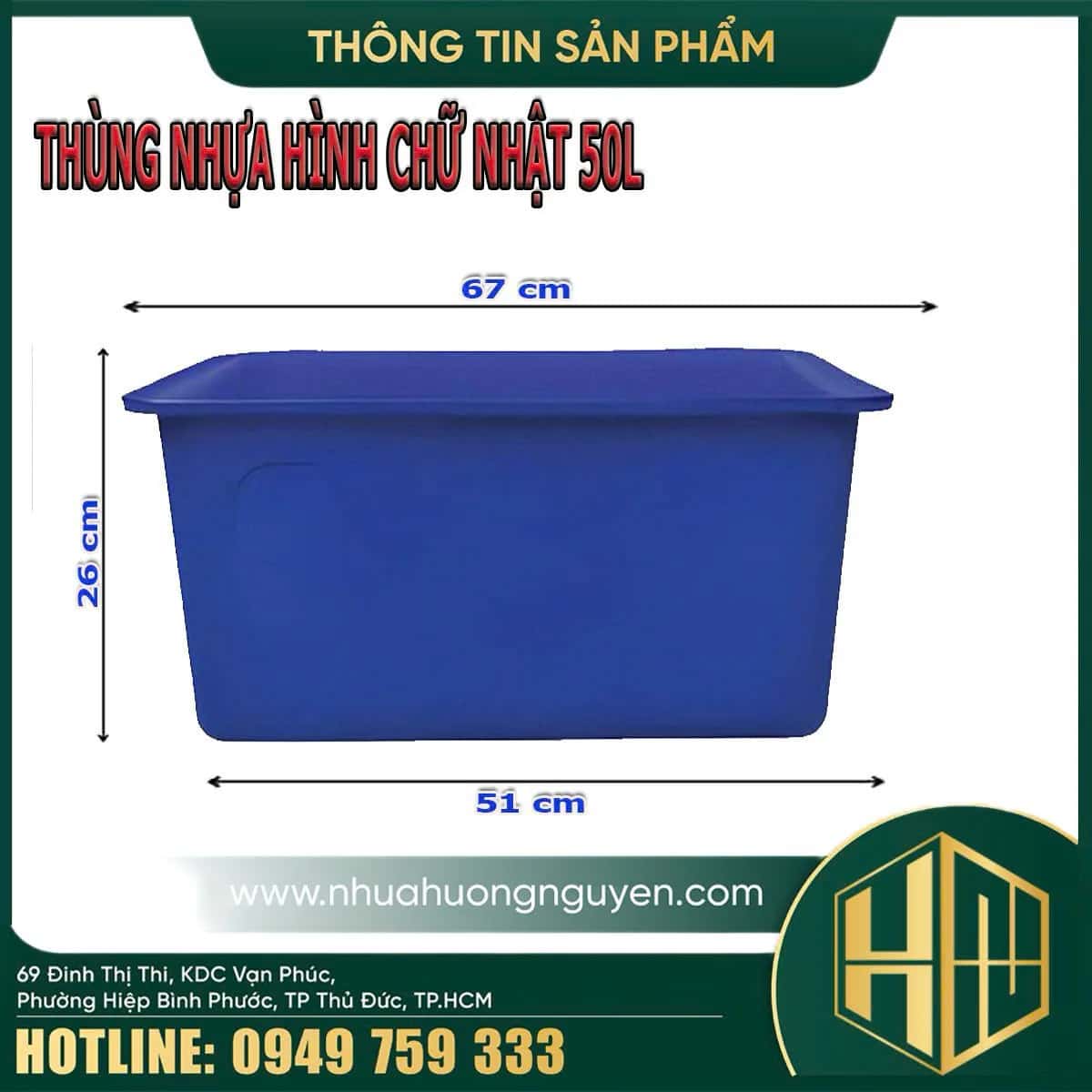 Thùng Nhựa Chữ Nhật